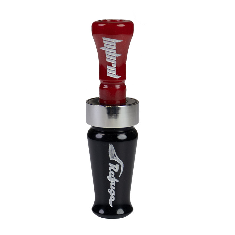 Refuge Calls Hybrid Double Reed Duck Call in Black Pearl Red Pearl Color